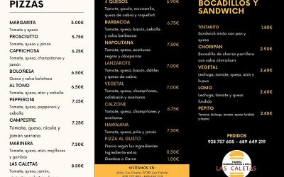 Diseño de Triptico para Pizzería Las Caletas