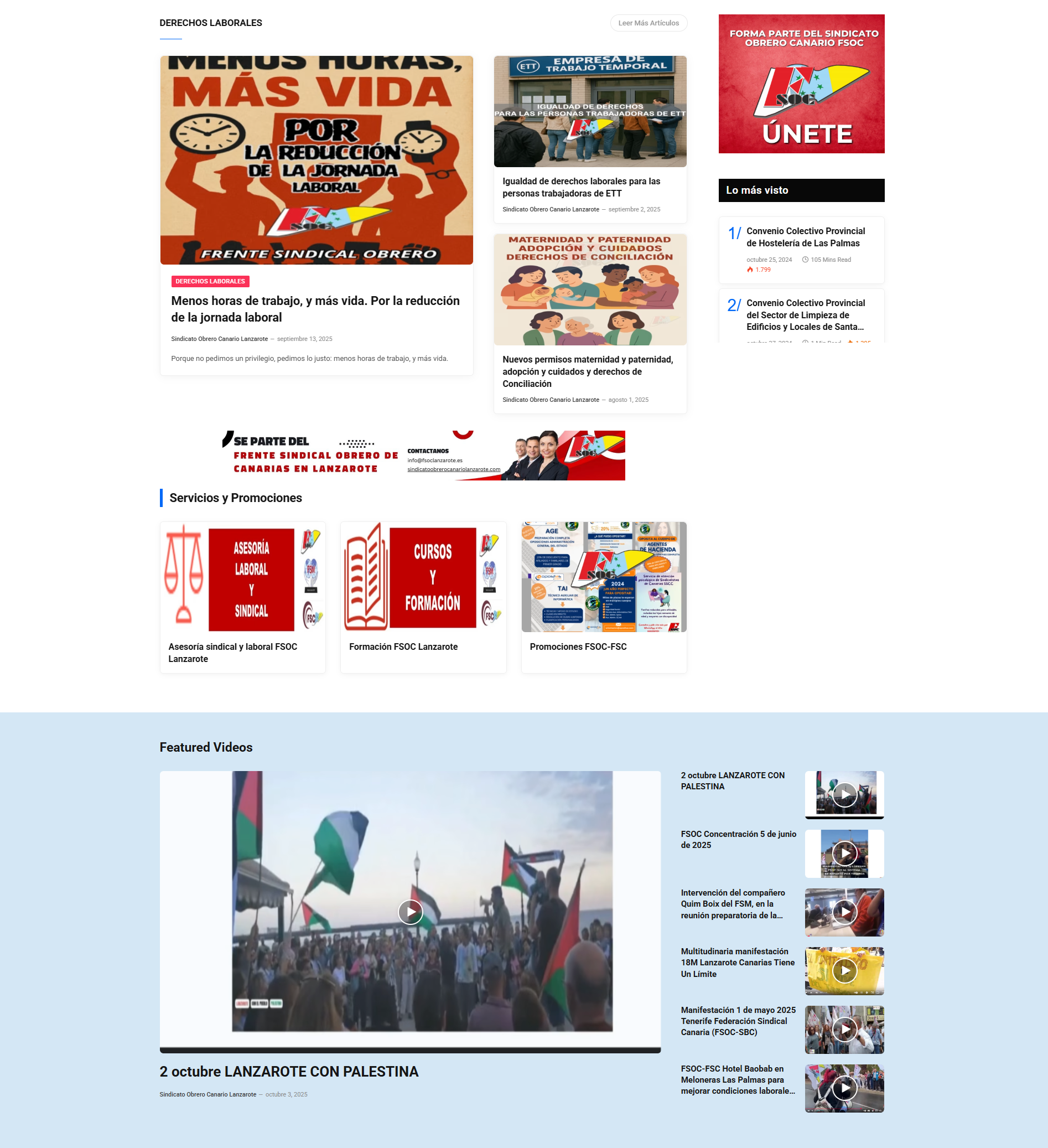 Sindicato Obrero Canario en Lanzarote